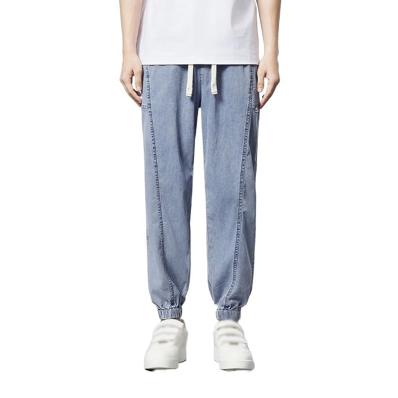 Jeans Elastic Waist Thin Men's Pants Pants Pants Men(XX-Large)2