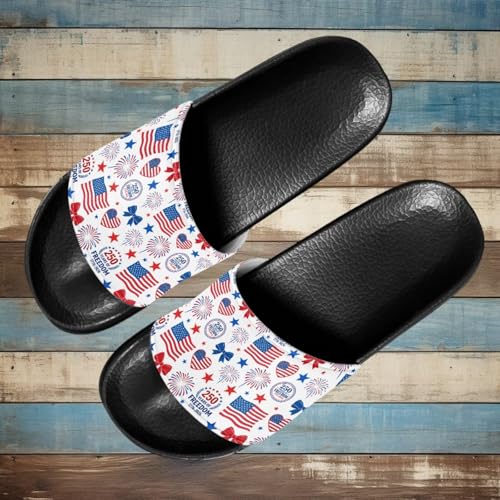 Image of Footwear for Mens Open Toe Athletic Sandals Anti-Slip Sole Slide Sandals Pillow House Flat Shoes Comfortable Slip On Slippers for Indoor & Outdoor