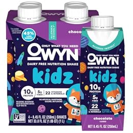OWYN Dairy Free 10g Protein Shake for Kids, Chocolate Flavored, 4 Ct