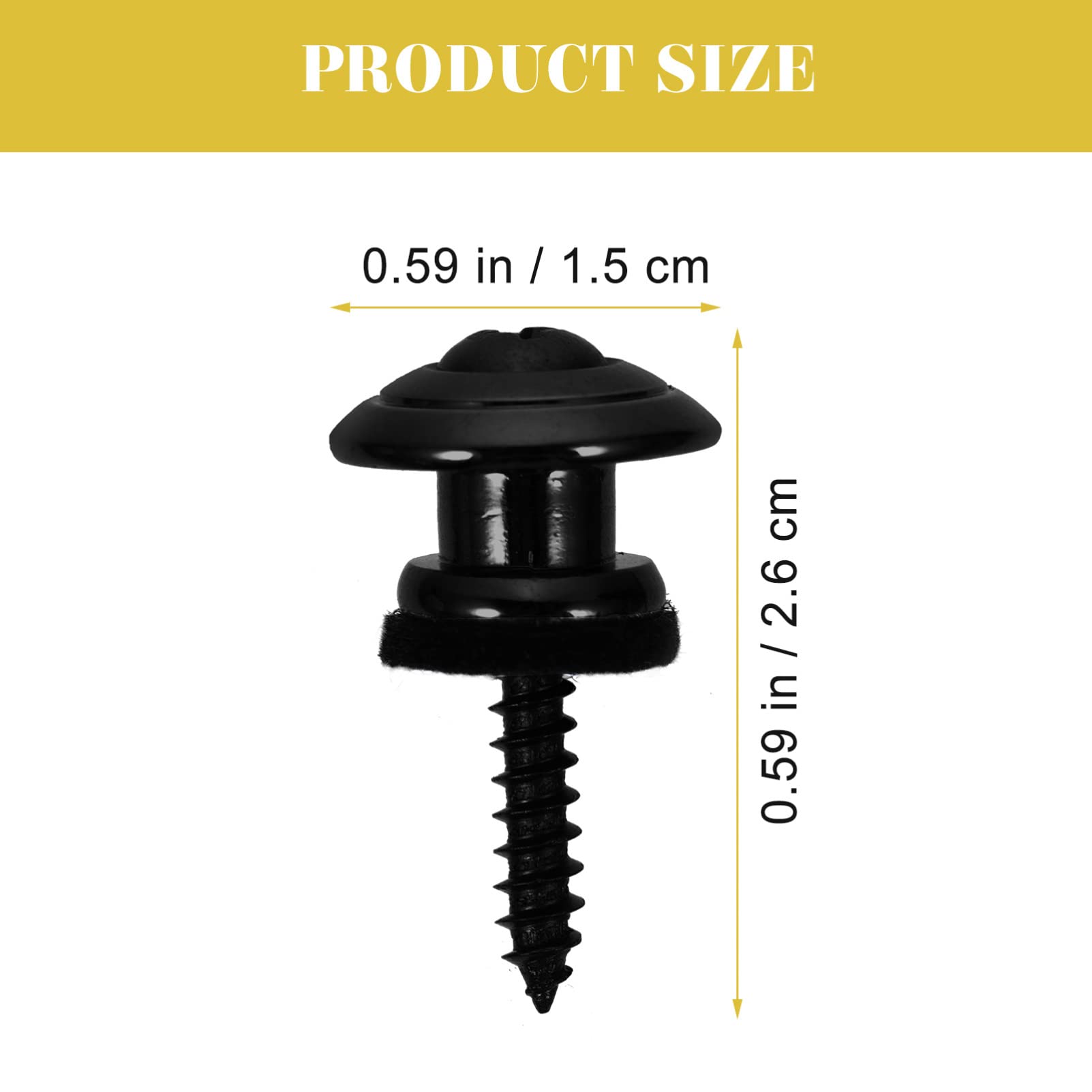 Holibanna 5Pcs Guitar Strap Lock Buttons for Acoustic Electric Bass Guitars Easy Install Durable Resistant Strap Attachment Secure Your Guitar Straps