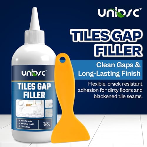 Image of UNIDSC Tiles Gap Filler 560g with Applicator | Tile Grout Repair Paste for Floor & Wall | Waterproof, Crack Resistant & Long Lasting | For Bathroom, Kitchen & Tile Joints