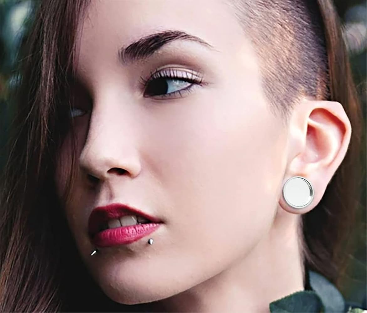 Kit Dilatatori Orecchie 36 Pezzi - Da 1.6mm A 10mm, Nero, In Acrilico Per Stretching Lobi - Foto 8