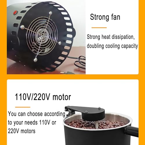 Refroidisseur de grains de café électrique avec filtre en acier inoxydable