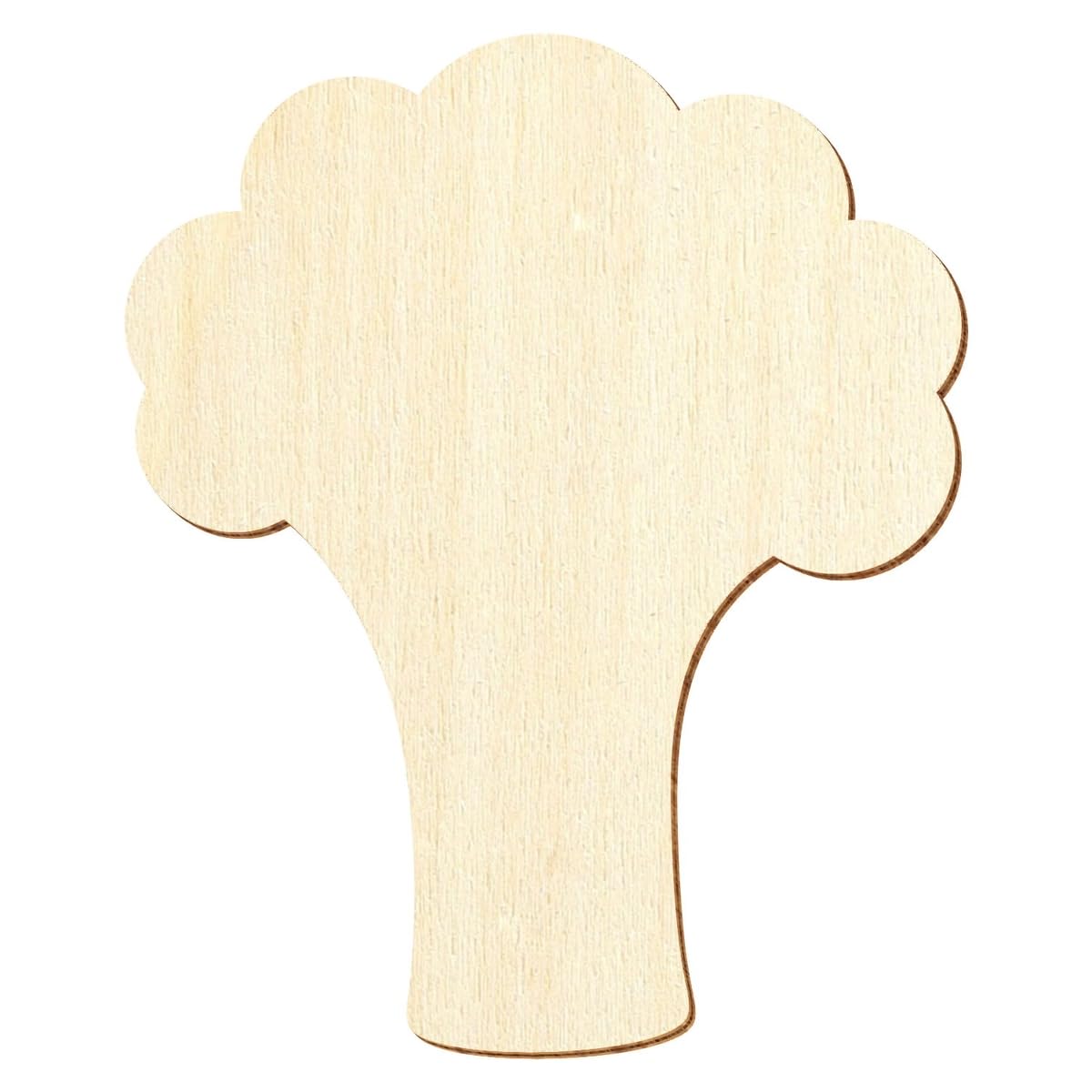 Holz Brokkoli - Deko Zuschnitte 3-50cm, Größe:31cm, Pack mit:10 Stück