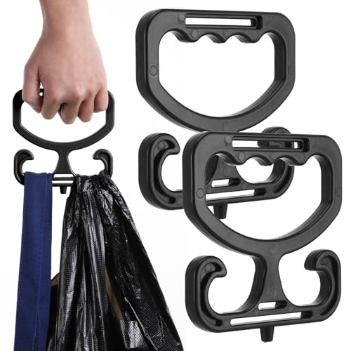 Sibba Grocery Bag Holder 2 PCS Shopping Bag Carrier Each Handle Holds Up to 80lbs Heavy Duty Carry...
