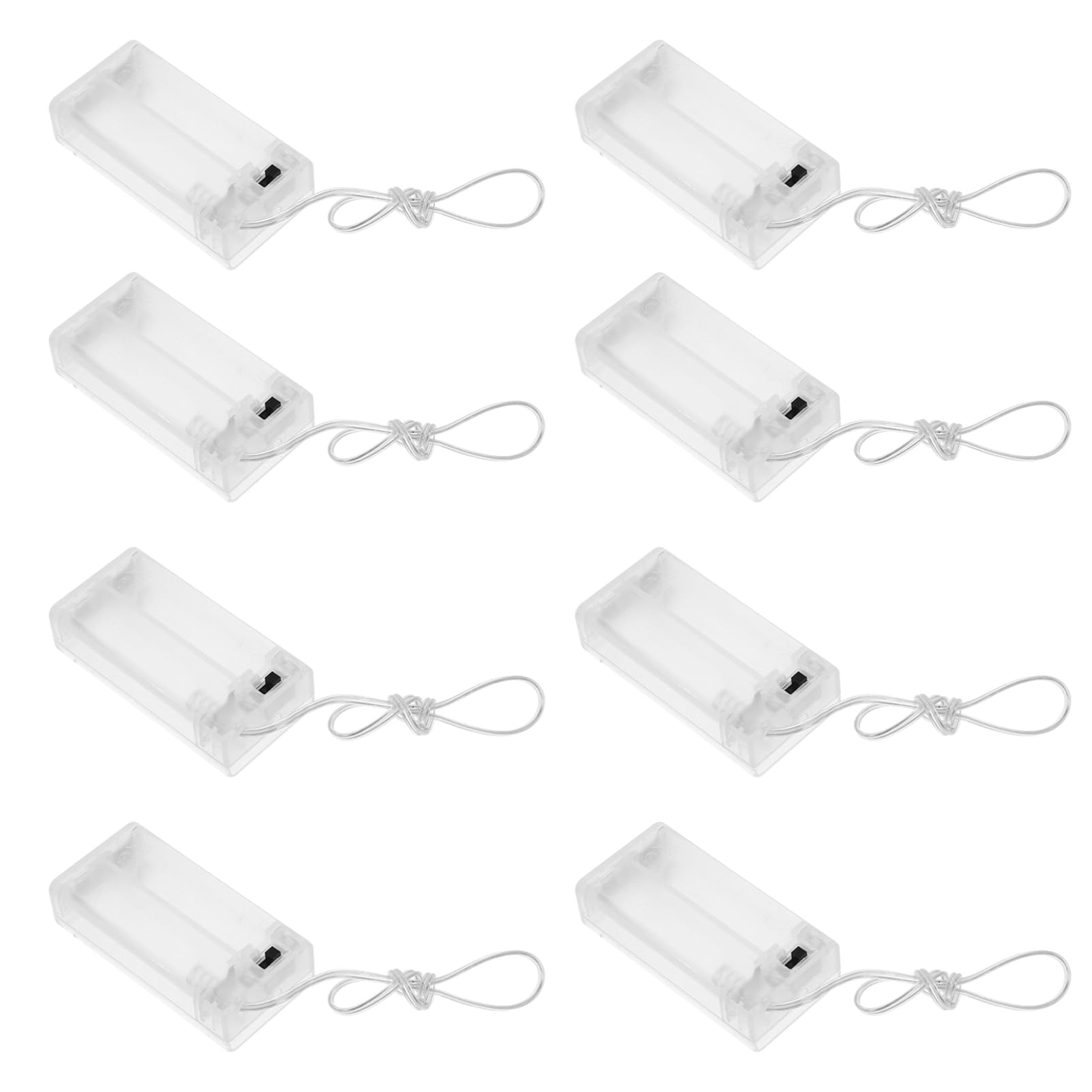 Mipcase 5 Set Stringa Di Luce Scatola Della Batteria Custodia Della Batteria Porta Aa Guscio Della Trasparente Abs 10 pezzi * 5