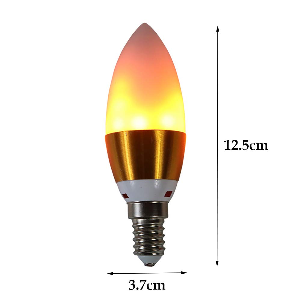 Lampadina E14 effetto fiamma LED a candelabro, luce bianca calda, non dimmerabile