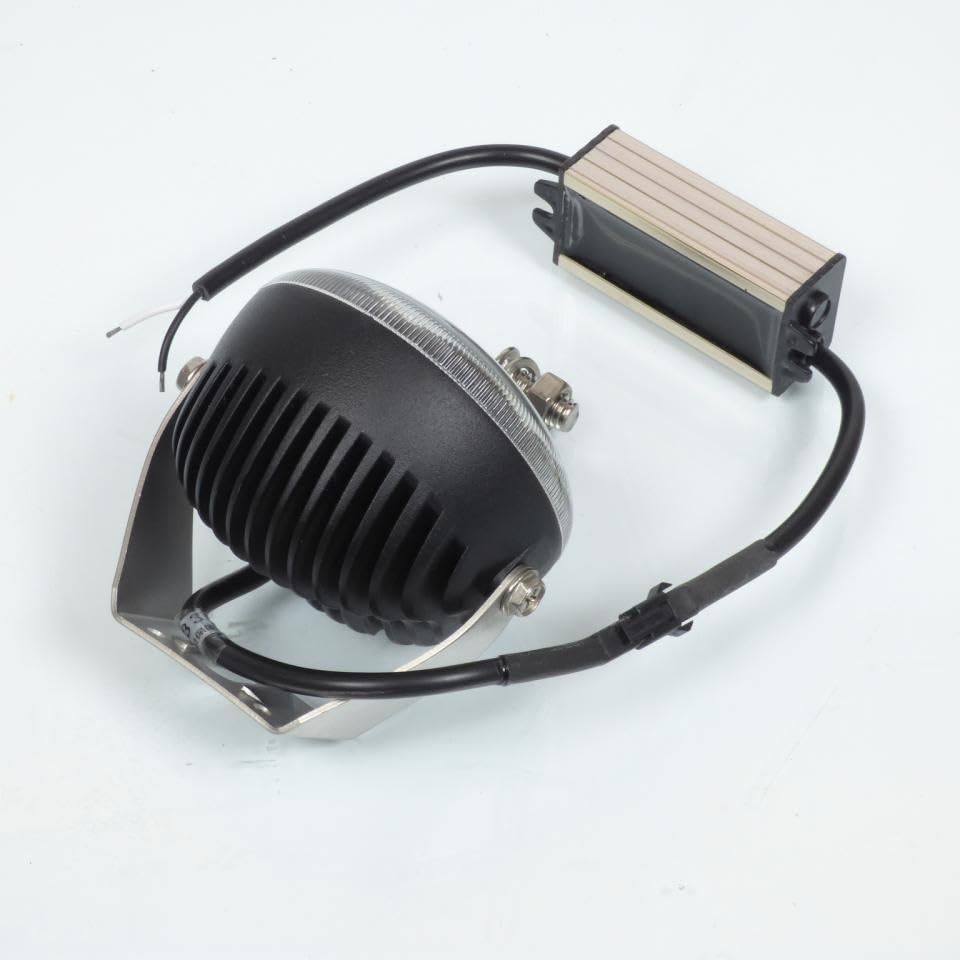 Projecteur phare additionnel rond LED 12V 21W compatible avec moto Quad Buggy Bobber Café Racer