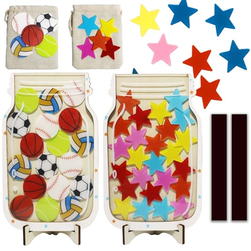 2 Pcs Kages of Children's Reward cans, Stars Magnetic Reward cans, Children's Classroom Toilet Training, Family Children, Boys and Girls, Good Family Training