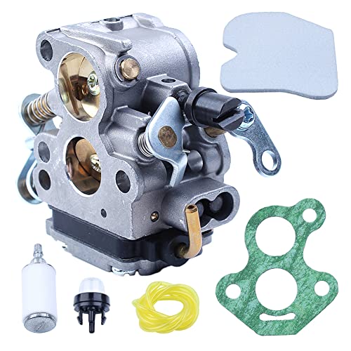 Gubeter Kit de carburador, para Husqvarna 240 235 236 235E 240E 236E para Motosierra para McCulloch Cs340 Cs380, 545 07 26 01, 574 71 94 02, 545 06 18 01,545072601, 5747515062