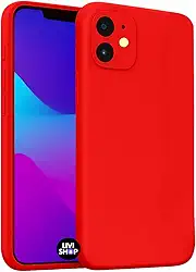 Capa Case Capinha Para iPhone 11 Silicone Com Bordas Elevadas Aveludada Forro Premium (VERMELHO)