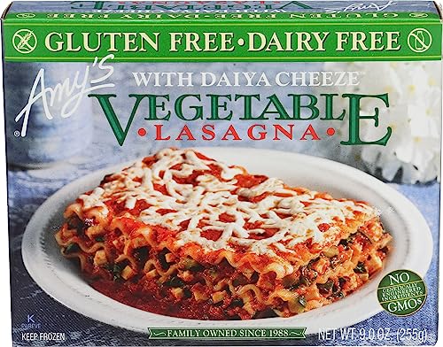 Amy's Frozen Meals, Vegan Vegetable Lasagna, Made with Organic Vegetables and Cheeze (Vegan Cheese),...