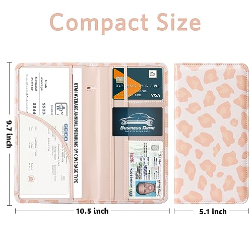 Image of CoBak Car Registration and Insurance Holder | Vehicle Glove Box Organizer, Auto Truck Compartment Document Case with Magnetic Closure for Insurance & Driver License