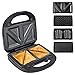 Belaco Sandwich Maker 4 in 1 Sandwich Toaster panini maker Machine Non-Stick Easy Clean triangle waffle maker and shell detachable plate Non-Stick Coating Plate skid resistant feet