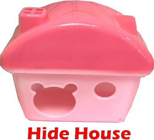 Miniatura 2 de Rosa 2 niveles Hámster Habitat Casa Roedor Gerbo Ratón Ratones Ratones Animales Critters Cage Ampliable y personalizable con Hide House Ejercicio
