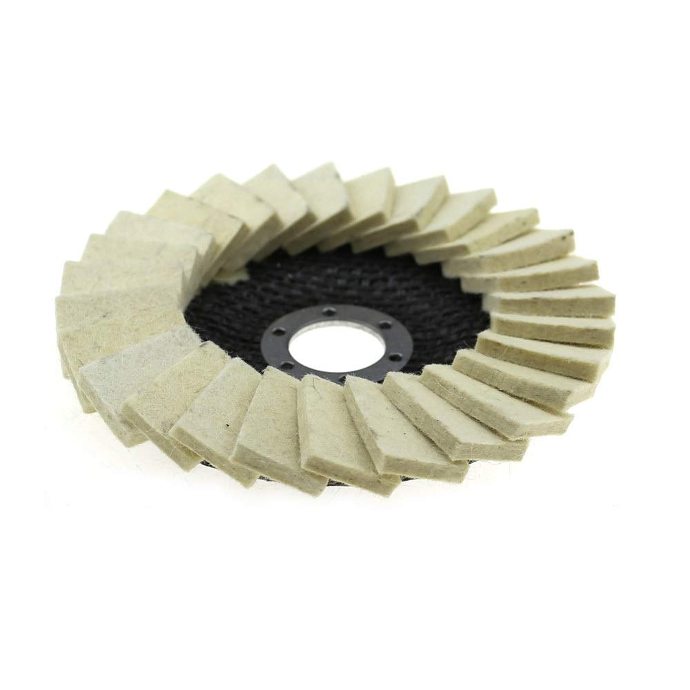 MOLUCKFU Kit 5 Disques De Polissage En Feutre De Laine – Idéal Pour Voiture, Verre, Métal Et Plus – Brillance Pro Facile !