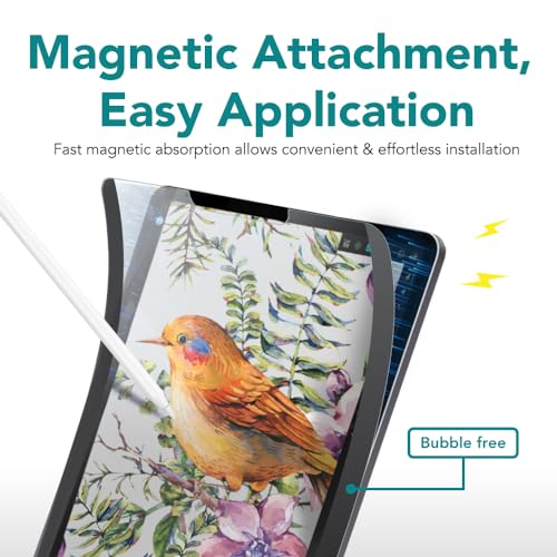 Bellemond W23SGTS9PLKMG Magnetic Kent Paper Screen Protector - Compatible With Samsung Galaxy Tab S9 Fe / S9 / S8 / S7-11 Inch - Nib Wear Reduction & Anti-Reflection Surface thumb #5