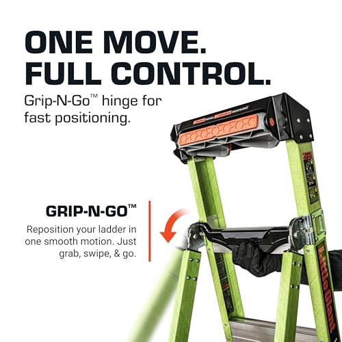 Little Giant King Kombo, 8 ft Fiberglass Multi-Position Ladder, 13908-001 by Little Giant - Used condition - Image 4