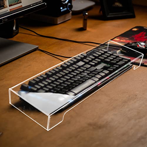 Clear Acrylic Keyboard Cover For Laptop, Cat Keyboard Cover Acrylic Keyboard Cover Protector, Rectangular Keyboard Dust Cover For Mechanical Gaming Keyboard (18 X 5.8 X 1.8 Inch) #TOP3