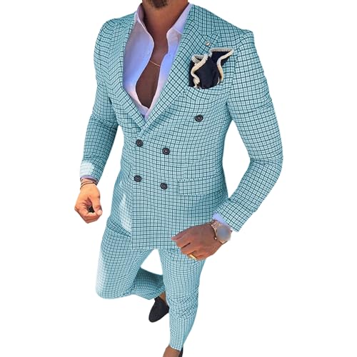 Men's Retro Tweed Houndstooth Suit Casual Solid Patch Plaid Blazer Notched Lapel Slim Sport Coats