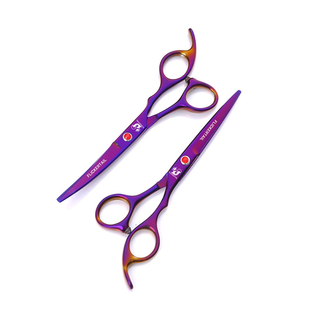 Kit Forbici per toelettatura Animali Domestici da 6,0 Pollici, Set di Forbici Professionali per toelettatura Cani Set di cesoie per Cani da 5 Pezzi, per Salone, Barbiere