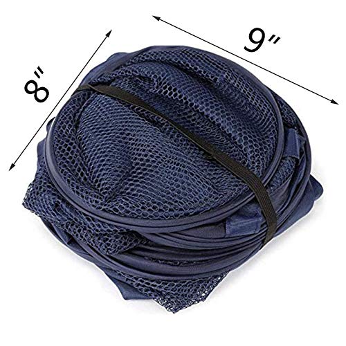 Image of 2 pop-up Laundry Hampers，Foldable mesh Laundry Baskets (Each with 2 Reinforced Handles), Blue 