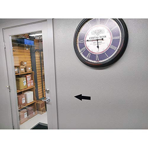 Litemark Arrow Stickers 651 Durable Gloss Black Decal - Ideal For Floors, Signs, Walls, Smooth Surfaces In Office, School, Warehouse, Industrial Setting (Pack Of 15 Arrows) #TOP6