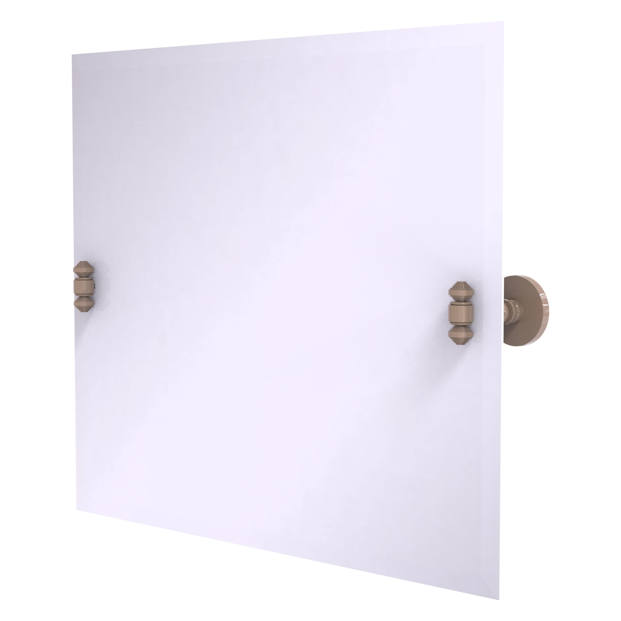 Allied Brass SB-93-SHB Frameless Landscape Rectangular Tilt Mirror with Beveled Edge, Shaded Beige