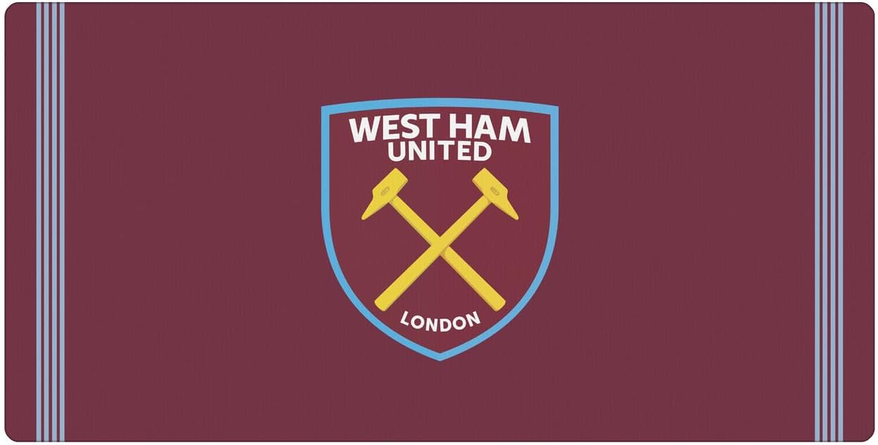 Head Case Designs Officially Licensed West Ham United FC Home 2025/26 Crest Kit 23.62 x 11.81 x 0.12 inches (600 x 300 mm) - L Gaming Office Desk PC Keyboard Mouse Mat Pad