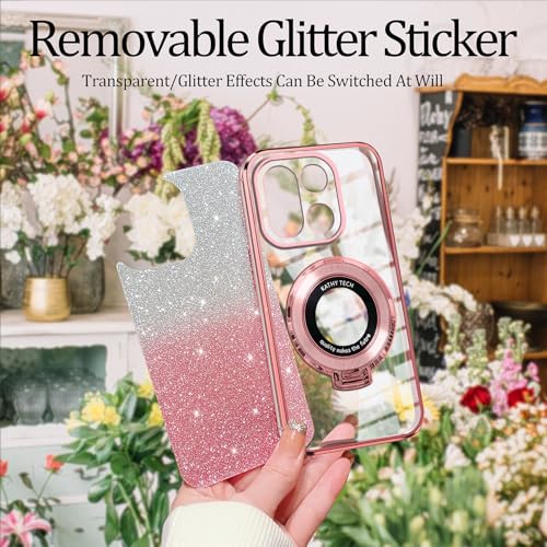 Coque OnePlus 15 transparente silicone avec anneau de support rose - 2