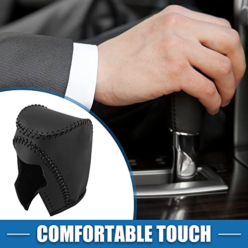 A Absopro Gear Shifting Knob Cover Automatic Transmission Lever Trim For Honda Civic 10Th Gen 2016-2021 Pu Leather Black #TOP5