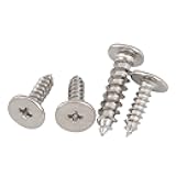 SFCHEN M1.2 .4 .7 M2 .3 .6 M3 .5 M4 Nickel-plated Cross Super Ultra Thin Flat Wafer Head Self-tapping Wood Screw(3mm,M1.2-100pcs)