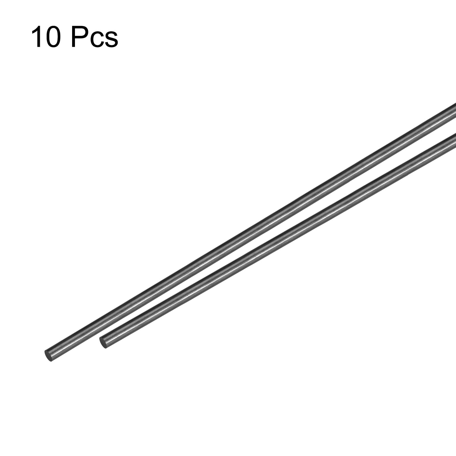 QUARKZMAN 10 Pcs Barres en Fibre de Carbone, 1,5mm x 500mm pour Avion RC, Outil de Bricolage pour Aile de Quadcoptère