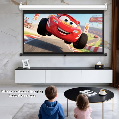 Pantalla Manual Proyector 60'' HD 16:9 con Bloqueo Automático miniatura 3