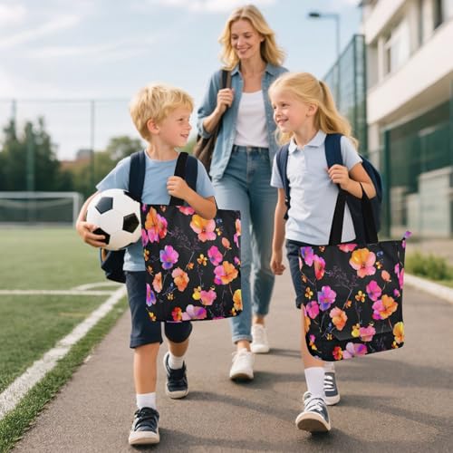 Bolsa de libros para compras y escuela, accesorio impermeable con cremallera 6