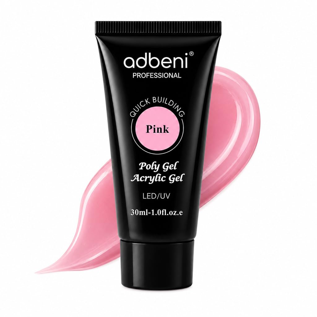 Adbeni Professional Quick Building Poly Gel Acrylic Nail Extension Gel Pink 30ml | LED UV Curing Builder Gel for Nail Art | Sculpting Salon Home Manicure Long Lasting | Smooth Strong Easy Application Tube-image-48