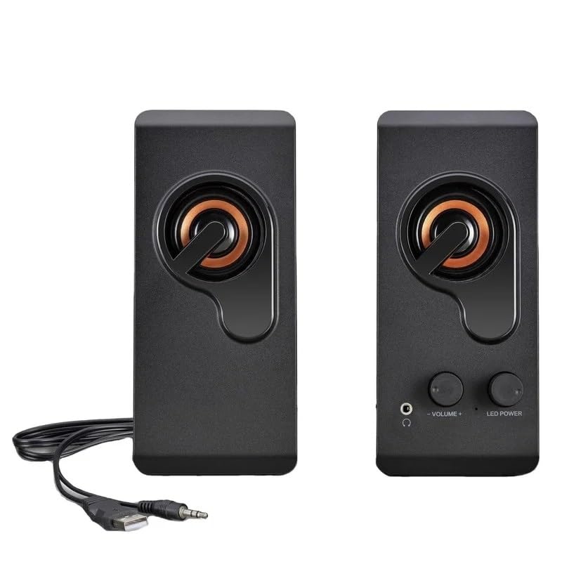 Computadora estéreo altavoz portátil multimedia 2.0 con cable para teléfono móvil 2