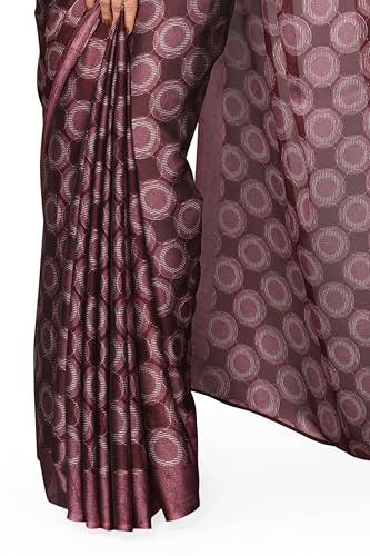 Image of MIRCHI FASHION Women Saree Chiffon Flower Print | Breathable Lightweight Sari for Office and Daily Use with Unstitched Blouse Piece (Available in 30 Styles)