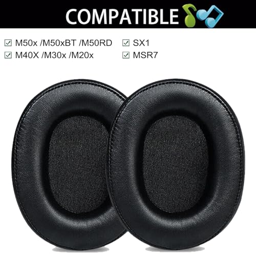 image for HASANBAY MSR7 Earpads Replacement for Audio Technica ATH M40X / M30X /