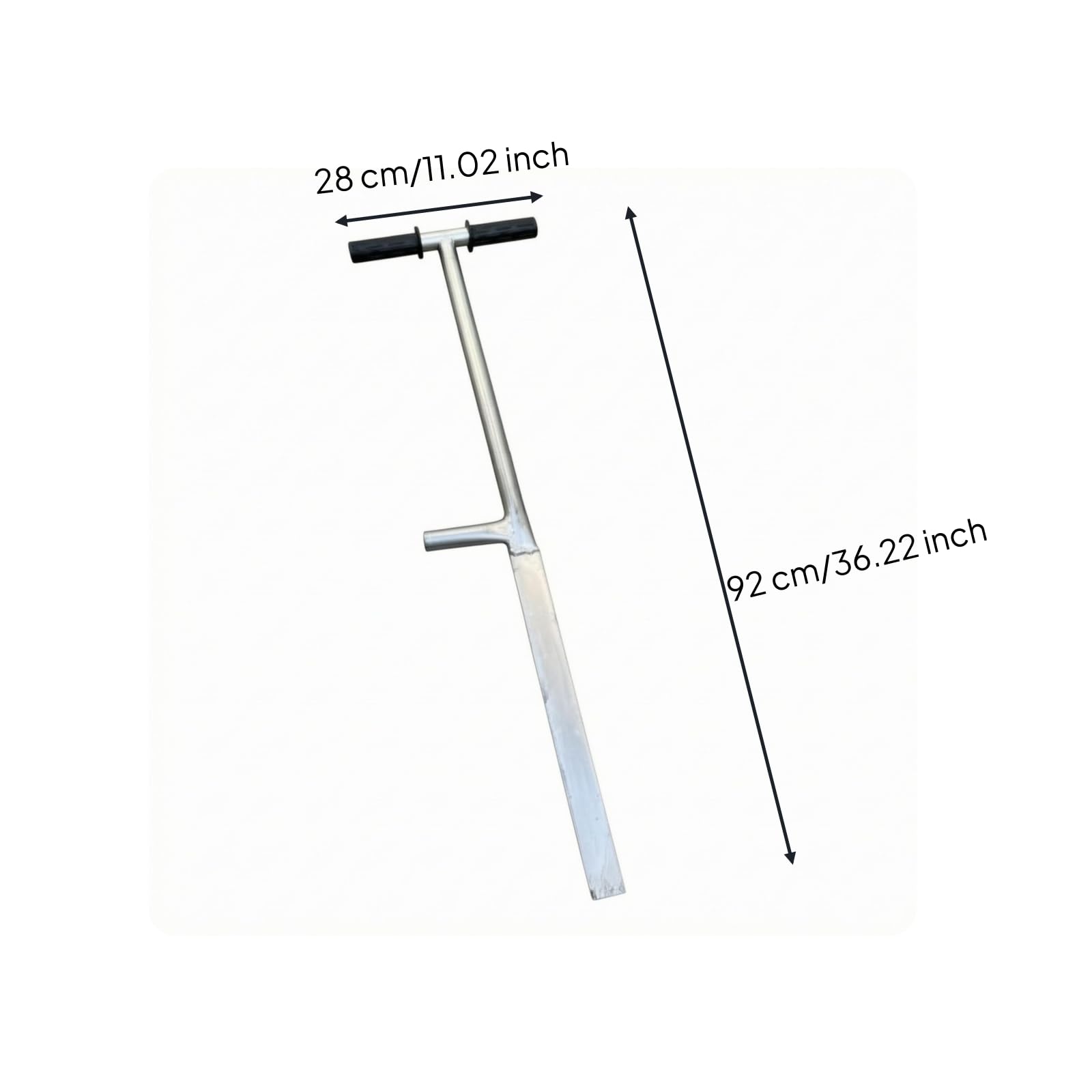 Piantapali con Manico a T Marcature di Misura Piantatore Metallico Impugnature Antiscivolo Trapiantatore a Manico Lungo per Giardinaggio