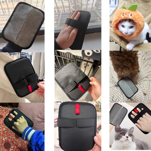 Image of 2-in-1 Pet Nail Cat Dog Clpipper Kit, Electrostatic Gloves & Nail Clipper Grooming Set for Dogs & Cats -Removes Hair from Furniture, Car Seats, Carpets & Curtains.