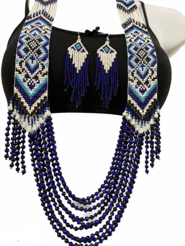 Collar ucraniano Gerdan artesanal con pendientes, el regalo original de joyería tradicional 2