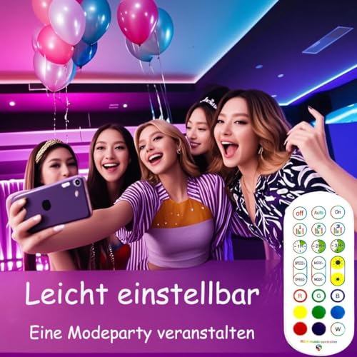 Tira de luces LED RGB 32.8 pies con control USB y Bluetooth miniatura 2