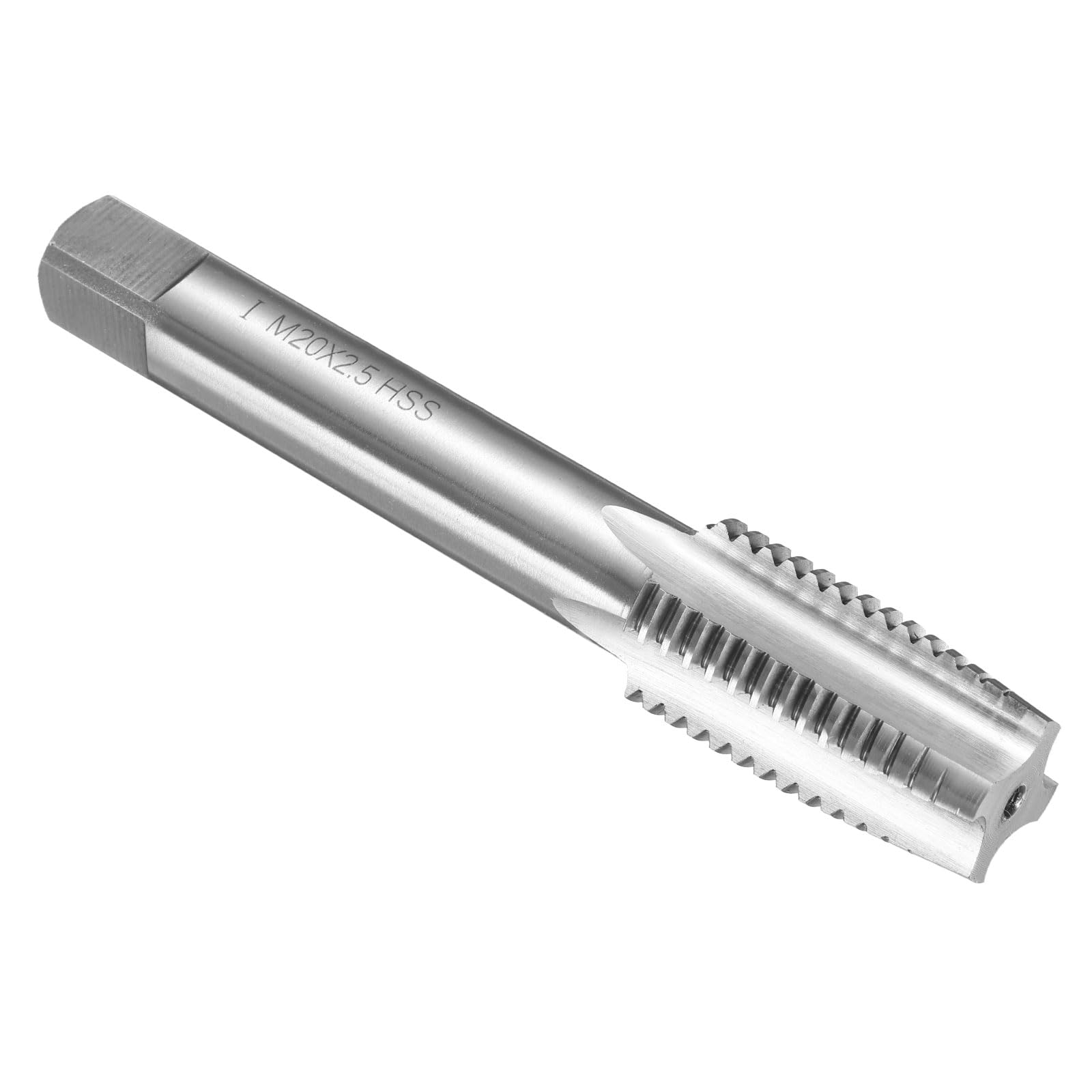 QUARKZMAN Metrisches Hand-Gewindebohrer M20 x 2.5, HSS6542(M2) Gewindeschneider, Rechtshänder, Vorschneider für Gusseisen, Kupfer, Kunststoff