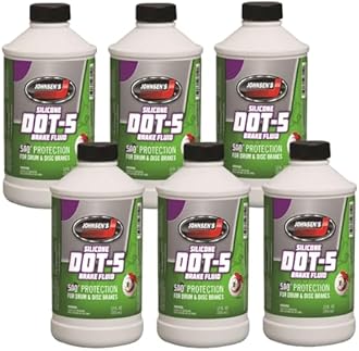 Johnsen's 7012-6-6PK Silicone DOT-5 Brake Fluid - 12 oz., (Pack of 6)