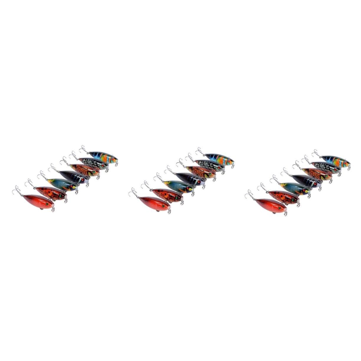 Kisangel Kit De Leurres Swimbaits Réalistes Leurre De Pêche Leurre pour Bar Leurres Matériel De Pêche Crayon Dur Appâts Flottants Appâts De Pêche