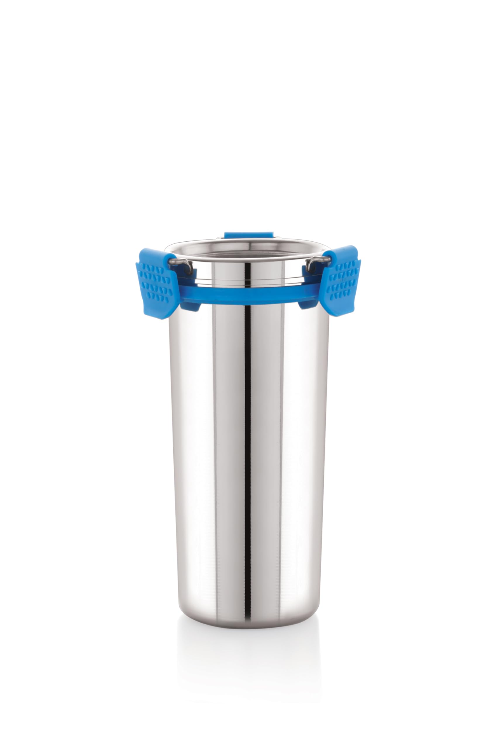 STEELLOCK Stainless Steel Tumbler/Glass, Leak-Proof with All-Steel Clip Lock Lid, Extra Clamp, Silicone Ring Seal, Zero Plastic Contact, Ideal for Office, Gym, Travel (450ml)