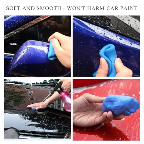 Image of KVAEY 4PCS Car Clay Bars, 100g Premium Grade Magic Clay Bar for Auto Detailing Washing, Damage Free No Scratch Clay Bars Cleaner for Vehicle Paint Surface Glass, Car Accessories