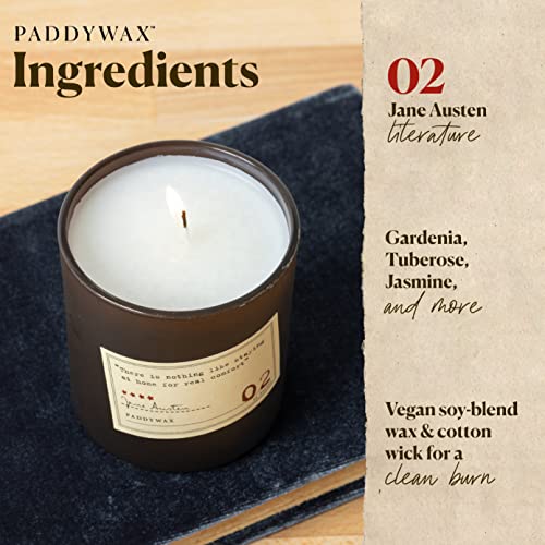 Paddywax Candles Library Collection Jane Austen Soy Wax Candle, 6.5-Ounce (Gardenia, Tuberose, Jasmine) #TOP2