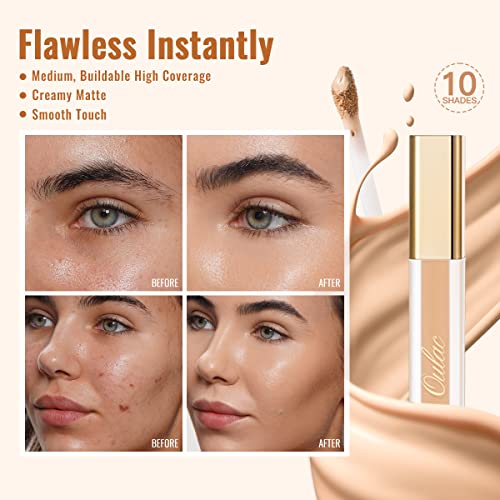 Oulac Concealer Makeup Nude Under Eye Concealer Multi-Use Concealer For Redness, Acne And Corrector, Natural Matte Finish Quick Dry For All Skin Types, Vegan＆Cruelty Free, Ivory C2 #TOP1